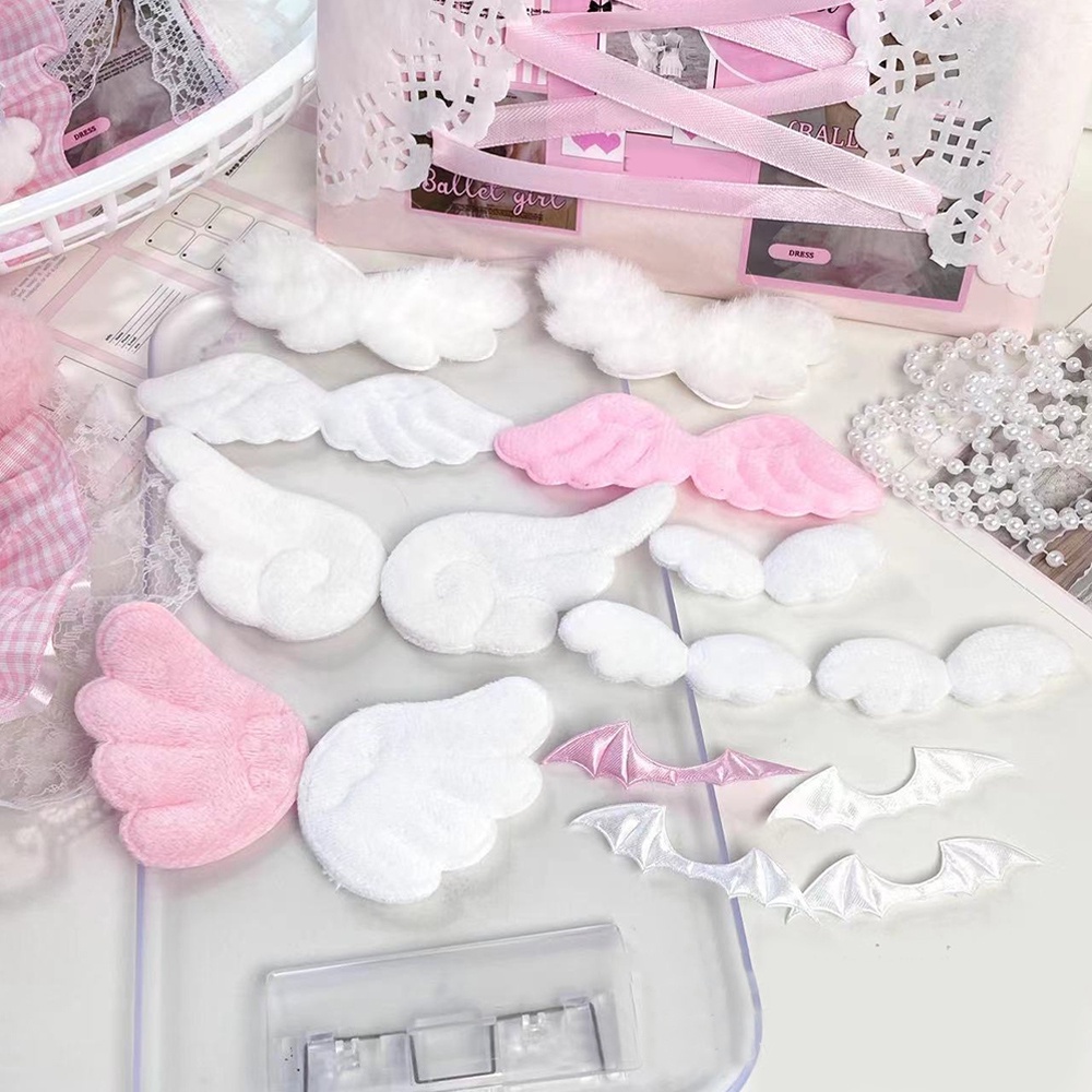 Vỏ Bọc Thẻ Quà Tặng Hình Đôi Cánh Nhồi Bông Màu Hồng Dễ Thương diy