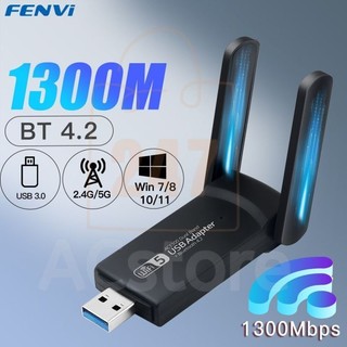 Thu wifi - adapter wifi usb 3.0 1300mbps băng tần kép 2.4ghz/5ghz + bluetooth 4.2