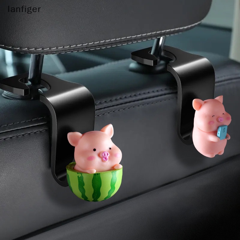 Lanf Móc Treo Đồ Gắn Sau Ghế Xe Hơi Đa Năng Hình Heo / Vịt Hoạt Hình
