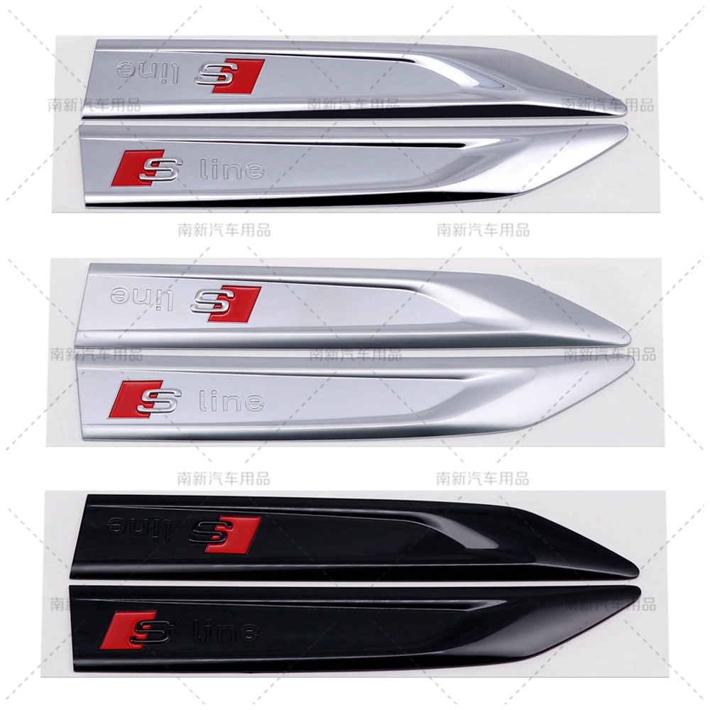 Sline Blade Fender Thích hợp cho Audi Sline Fender Dán Nhãn Chất liệu ABS Blade Fender