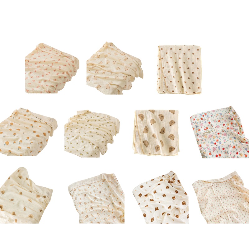 PCF * Chăn quấn Muslin Cho Bé Trai Bé Gái Thoáng Khí Thân Thiện Với Da Bọc Mềm Cotton- Muslin Swaddl