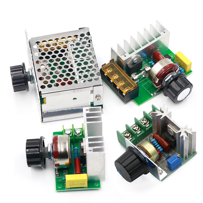 Bộ Điều Tốc SCR 2000W 4000W Động Cơ 220V Công Suất Cao Điều Chỉnh Điện Áp Điện Tử Làm Mờ Mô-đun Điều Chỉnh Nhiệt Độ - 4000W (rời)