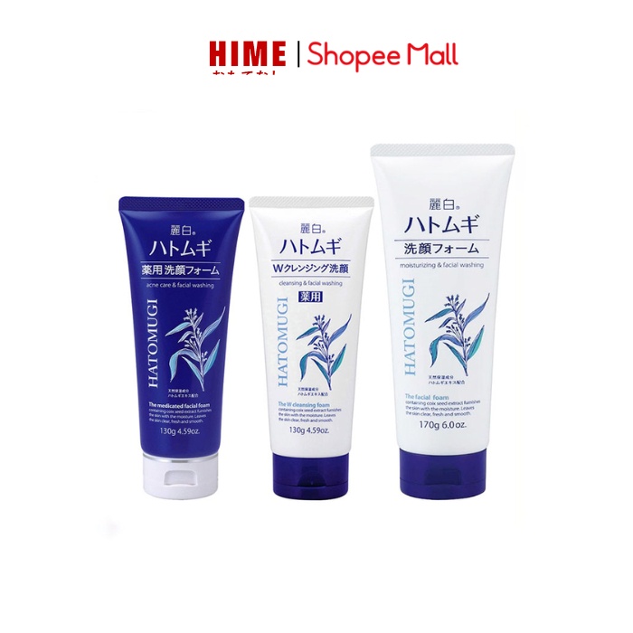 Sữa rửa mặt cao cấp Hatomugi Moisturizing & Facial Washing 170g giúp dưỡng ẩm và làm trắng da an toàn, hiệu quả