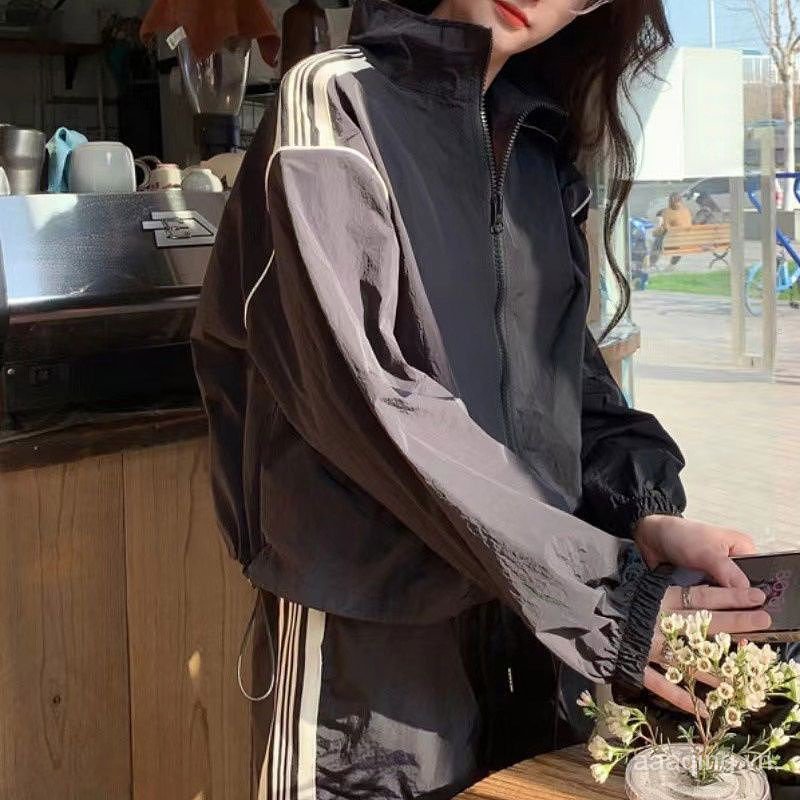 Áo Khoác Chống Nắng Dáng Rộng Cổ Đứng Phong Cách Thể Thao Thời Trang Mùa Hè 2023 mhy5