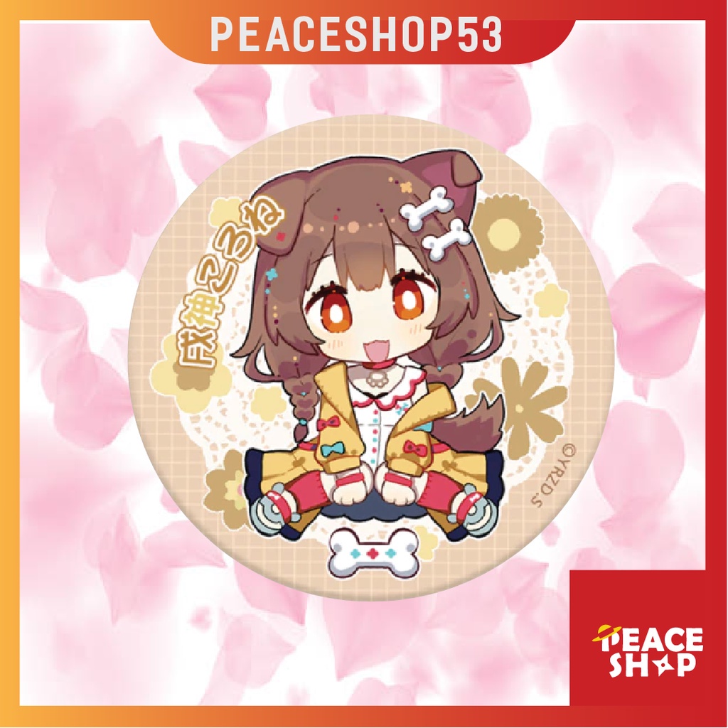 Huy hiệu Hololive Vtuber Lấp Lánh Huy Hiệu Hololive Vtuber Rushia Okayu Korone Pekora Marine Fubuki HH37