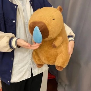 New Capybara Plush Simulation Snot Animals With Stretchable Nasal Mucus Capibara Fluffty Soft Stuffed Plushy Doll Kid Gift