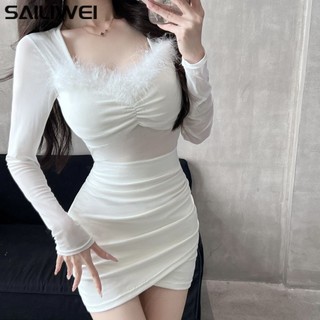 SAILIWEI Chic váy nữ Đầm Body Cho thời váy Fashion thời trang Comfortable Casual WLQ23C049W 50Z231213