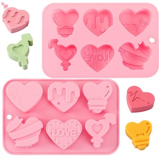 Khuôn silicone làm bánh / sô cô la / kẹo / kẹo / kẹo hình trái tim chống dính