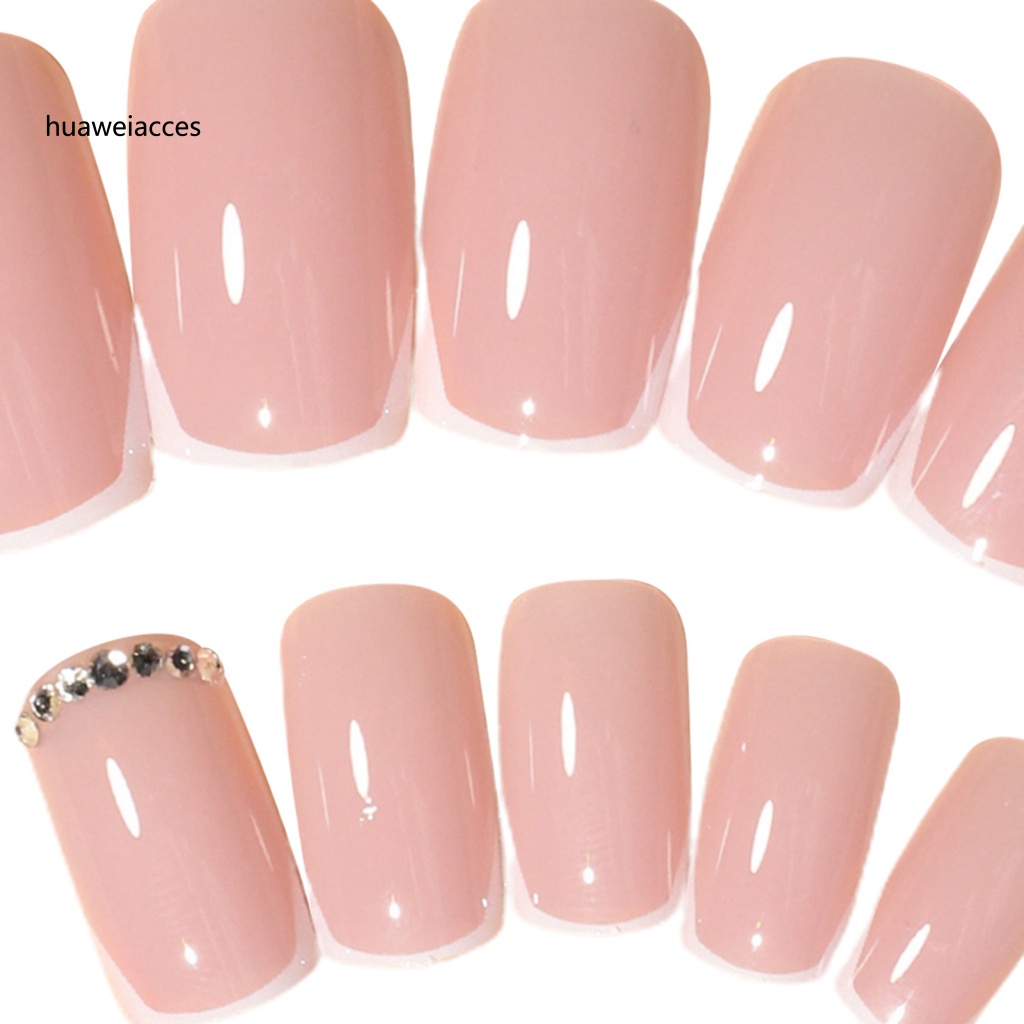 Bộ 24 Móng Tay Giả Bằng abs Chống Phai Màu Sắc Sống Động Kèm Keo Dán