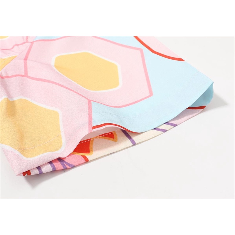 Za * Áo Thun polo Màu Hồng gradient Họa Tiết Hoa medusa Chất Lượng Cao Thoải Mái Mùa Hè