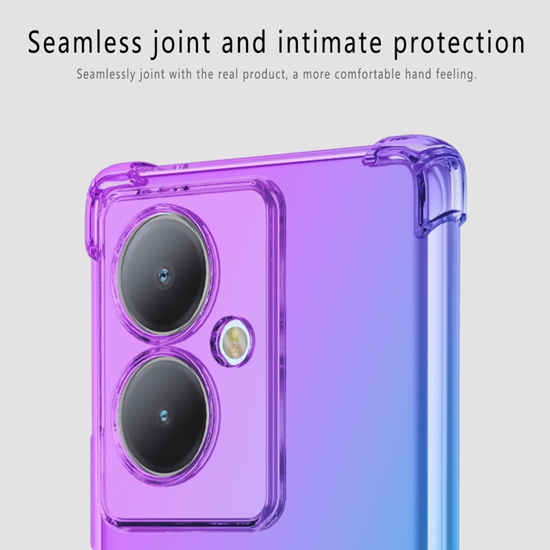 Ôp Điện Thoại tpu Dẻo Trong Suốt Hai Màu Độc Đáo Cho vivo y78 plus v29 lite y36 4g y200 x100 pro 5g s17e Vỏ
