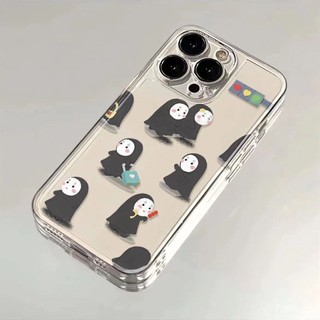 Ốp điện thoại mềm trong suốt toàn diện in hình vô diện cho iphone 15 11 / 12pro 13 / 14pro