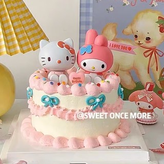 Que Cắm Trang Trí Bánh Kem Hình Mèo Kitty / Chữ kuromi / osmanthus / Hello Kitty