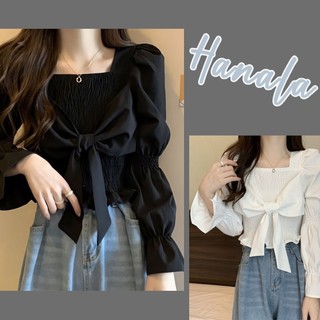 Áo coquette tay dài Áo Kiểu Nữ Áo brandyÁo Tay Dài Croptop Áo Kiểu Nữ Áo Sơ Mi Tay Dài Đính Nơ Phong Cách Pháp Kiểu Mới Cho Nữ