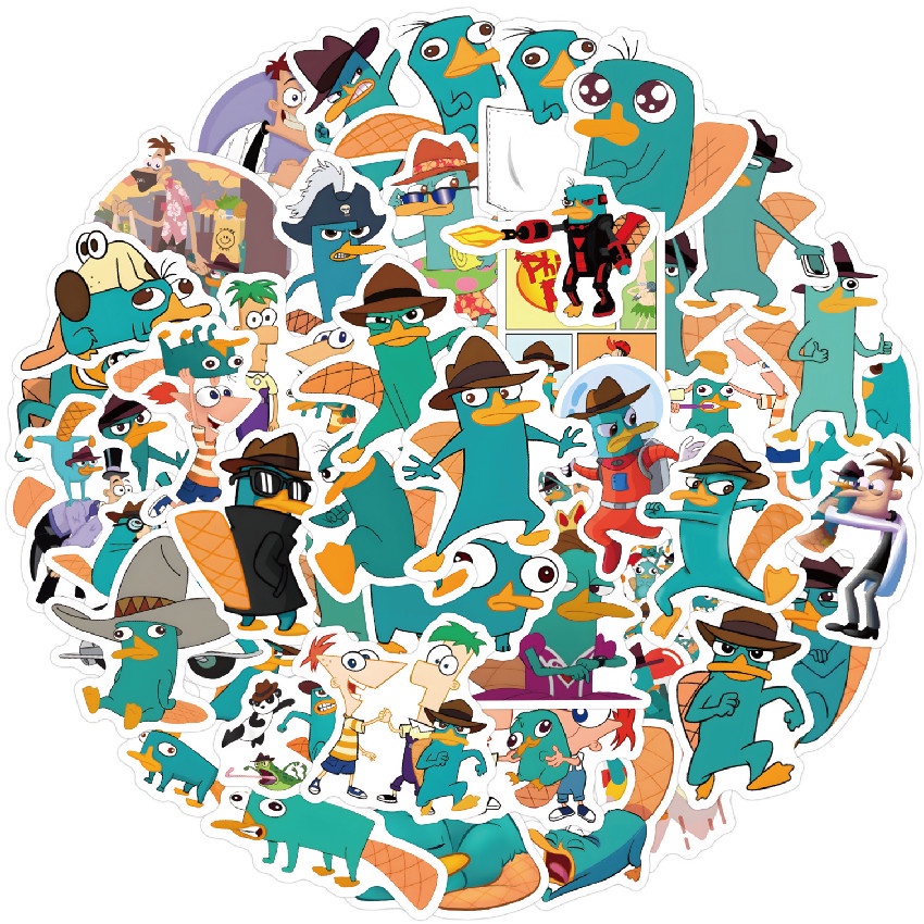 50Pcs/Set ❉ Perry the Platypus Series 01 Stickers ❉ Fashion DIY Fashion Decals Doodle Stickers
