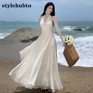 Đầm sát nách cổ treo thời trang mùa hè stylhubto 5067 # 2023