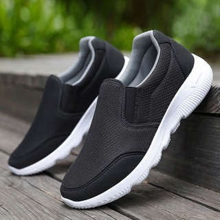Giày thể thao vải canvas màu đen cá tính cho nam