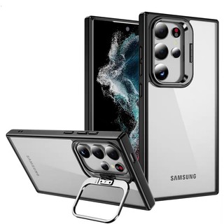 Ốp Điện Thoại Nhựa Acrylic Viền Kim Loại Bảo Vệ Camera Cho Samsung S24 Ultra Galaxy S24plus