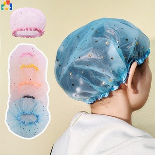 Mũ Trùm Tóc Hai Lớp Dày Dặn Chống Nước Họa Tiết Bầu Trời Sao Sáng Tạo Cho Nhà Tắm