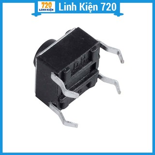 Nút nhấn 4 chân 6x6x5mm (đen 1 chiếc)
