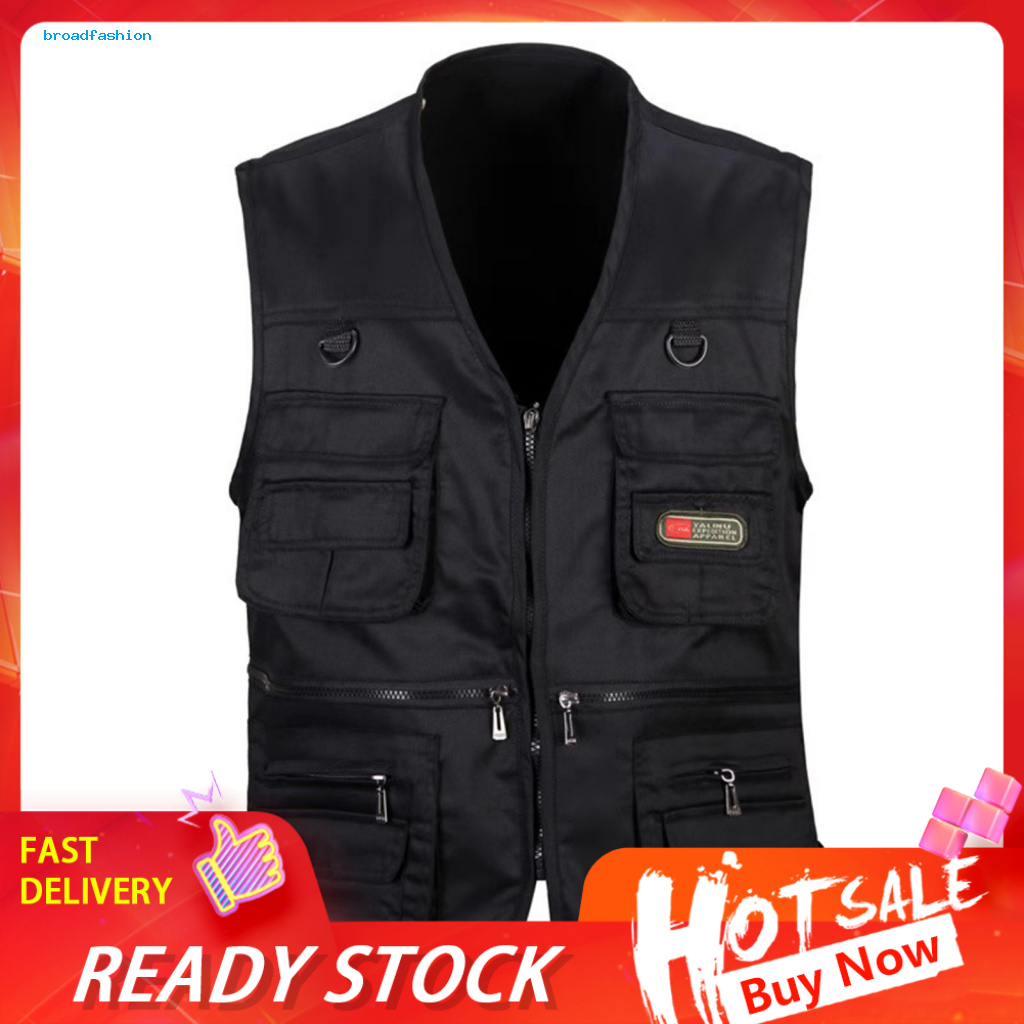 Áo Khoác Câu Cá Không Tay Nhiều Túi Màu Sắc Thời Trang Cho Nam
