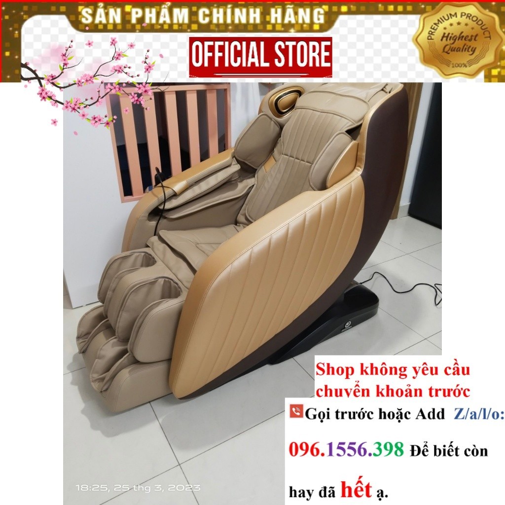 Ghế massage Okinawa Os - 725, con lăn silicon 4D, điều kiển giọng nói tiếng việt |P&G