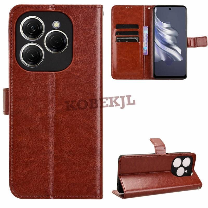 Tecno Spark 20 Pro Ví Da PU Khe Cắm Thẻ Lật Ốp Lưng Cho Tecno Spark20 Pro Spark20Pro KJ6 Vỏ Điện Tho