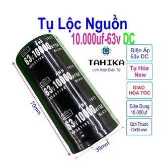 Tụ hóa - tụ lọc nguồn 10.000uf - 63v màu đen - linh kiện điện tử tahika