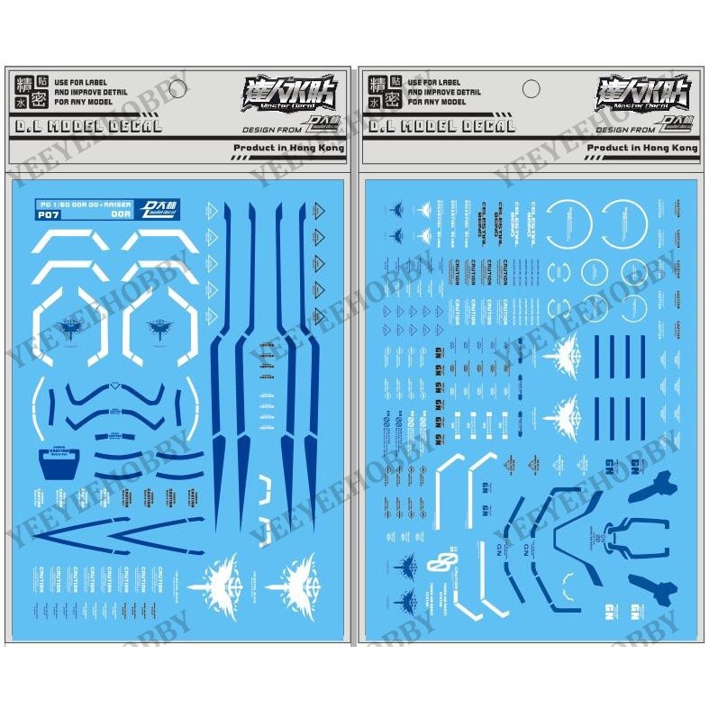 PHỤ KIỆN MÔ HÌNH - DECAL NƯỚC CHO MÔ HÌNH PG 1/60 00 RAISER 00R P07