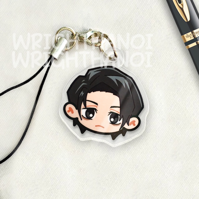 Móc treo điện thoại, dây đeo điện thoại, móc khóa acrylic Jujutsu Kaisen Gojo Getou anime chibi cute trang trí ba lô