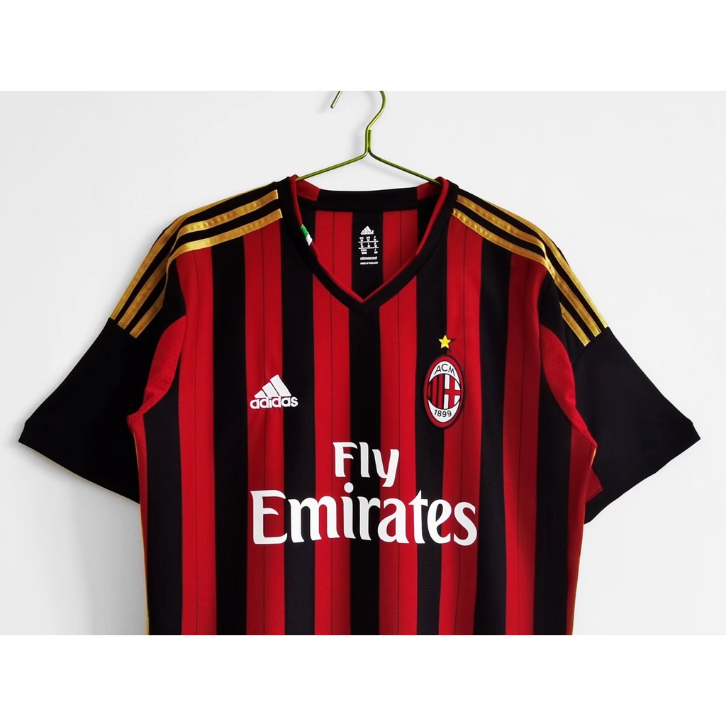 Áo Thun Đá Banh Cao Cấp Phong Cách vintage 2013-14ac milan
