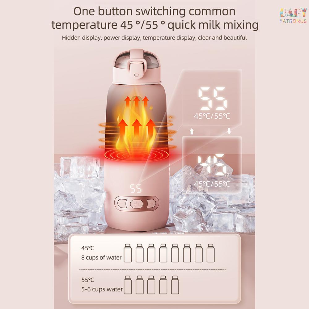 Bình Đun Nước Di Động Không Dây Tích Hợp Pin 300ml Cho Bé