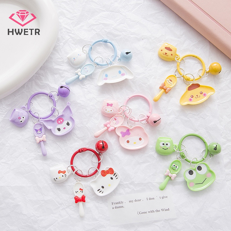 Hwtr sanrio Móc Chìa Khóa Hình Mèo kitty / kuromi melody cinnamoroll / pacha / Ếch Đáng Yêu Mới