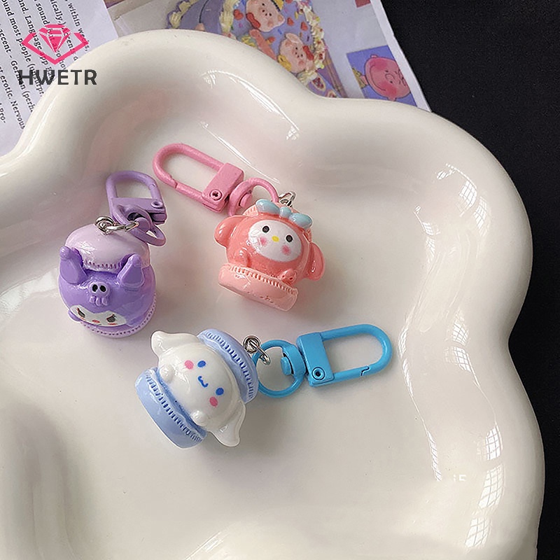 SANRIO Hwetr Móc Chìa Khóa Hình Bánh macaron Dễ Thương Phong Cách Nhật Bản Mới
