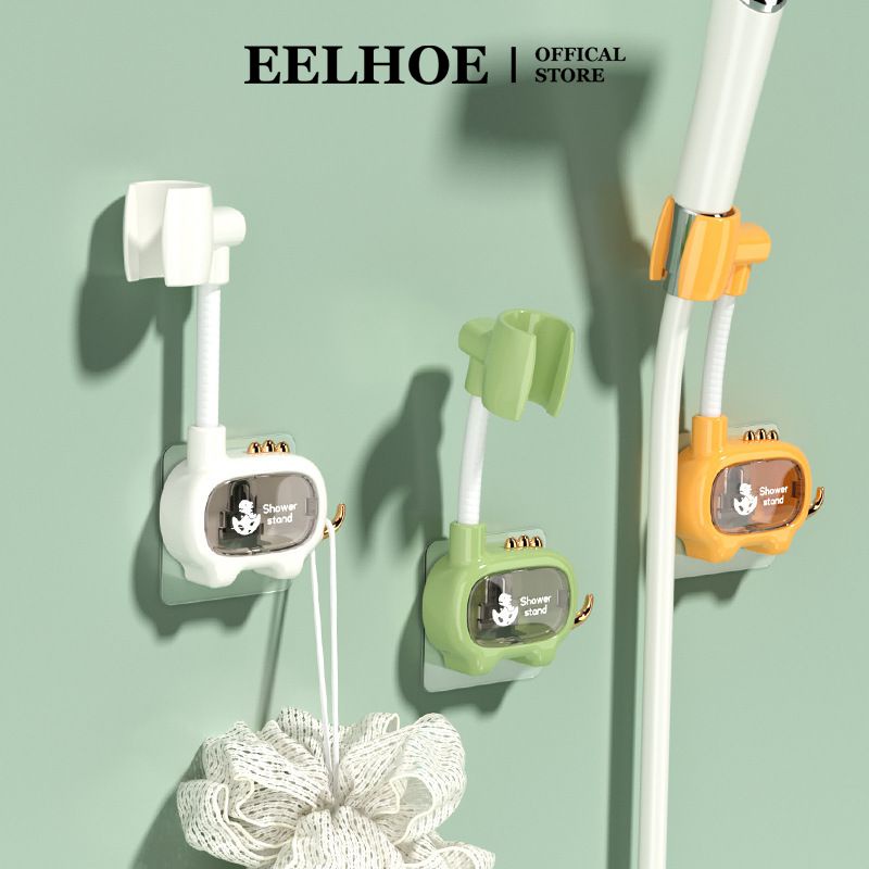 Giá đỡ vòi hoa sen EELHOE hình khủng long không cần định lỗ có thể điều chỉnh xoay 360° cố định gắn tường cho gia đình
