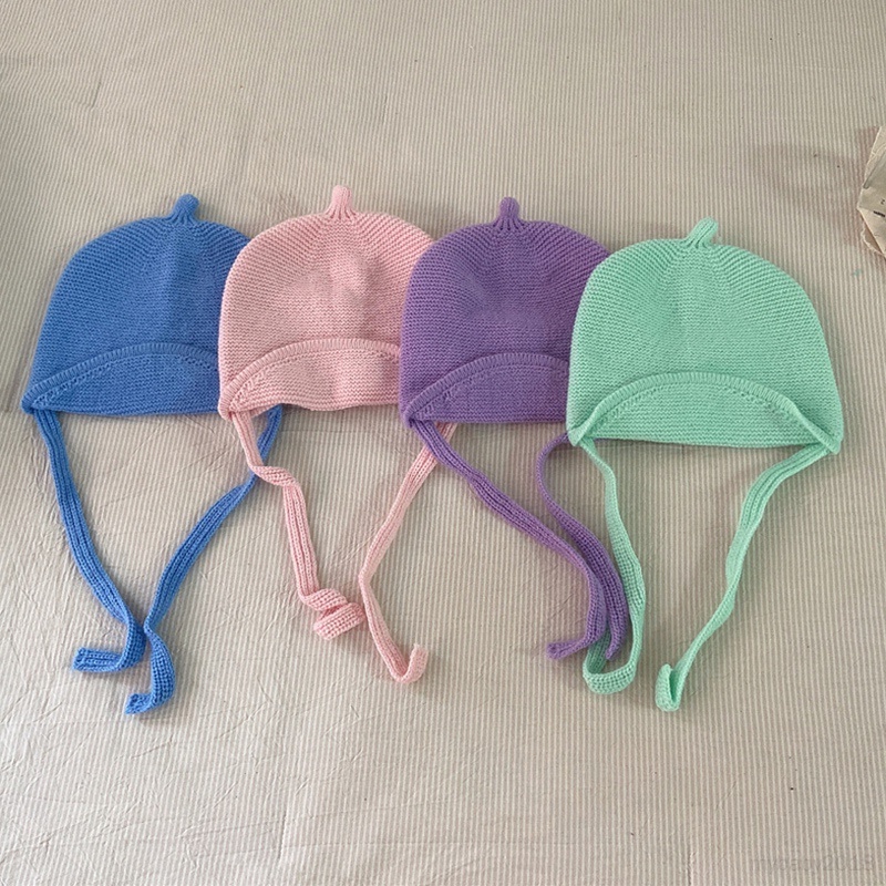 Mũ cotton Dệt Kim Bảo Vệ Tai Chống Gió Cho Bé Trai Và Gái