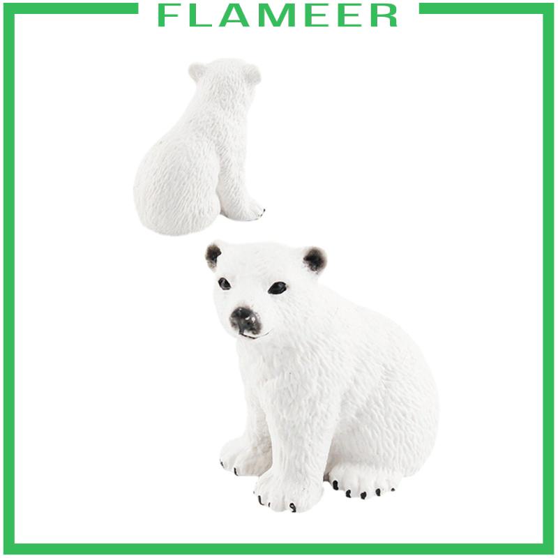 Bộ 7 Mô Hình Động Vật Bắc Cực Kèm Gấu Bắc Cực Thỏ igloo Thú Nhồi Bông Mùa Đông Thủ Công Trang Trí Nhà Cửa