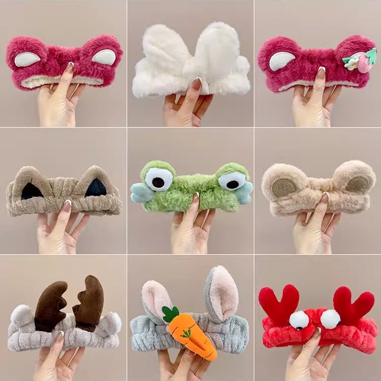 Băng Đô Cài Tóc Vải Bông Phong Cách Hàn Quốc Dễ Thương Dành Cho Nam Nữ Rửa Mặt