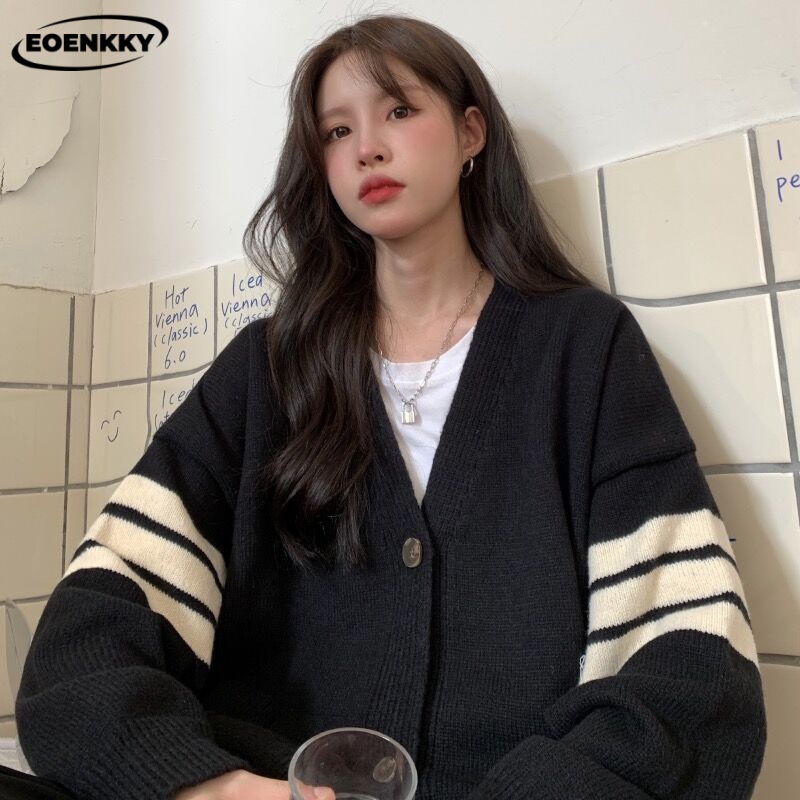 EOENKKY Áo Len áo khoác cardigan  Thời trang hàn quốc Phong cách Đẹp Thời trang Hàn Quốc WMY239076L 37Z230915