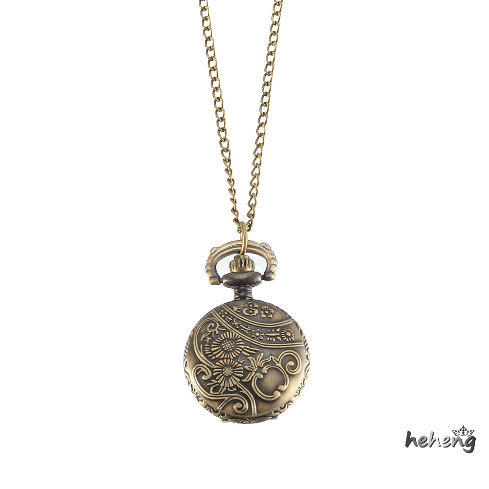 Đồng Hồ Bỏ Túi Dây Xích Mặt Số Rỗng Màu Đồng Phong Cách vintage Cho Nữ