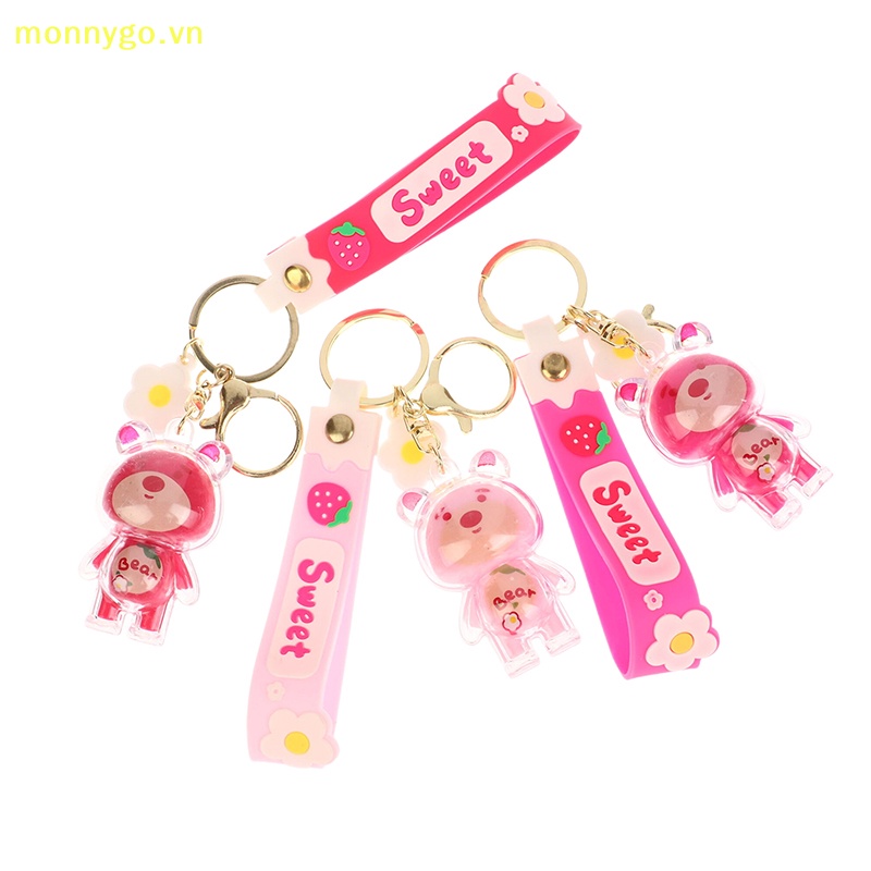 Monnygo Móc Chìa Khóa Xe Hơi / Túi Xách / Điện Thoại Hình Gấu / Dâu Tây Cười Dễ Thương Dùng Làm Quà Tặng Cho Bé vn