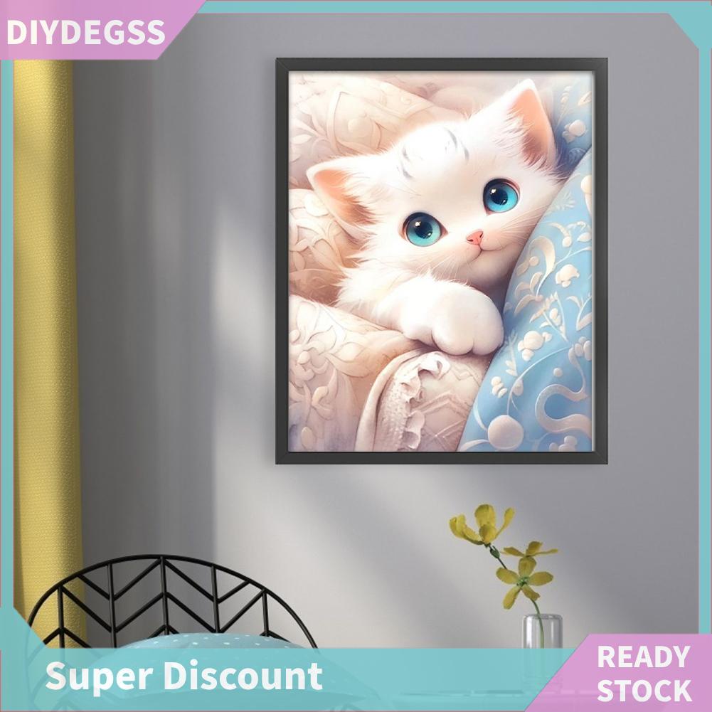 Tranh Thêu Chữ Thập Diy Hình Mèo Bằng cotton Thân Thiện Với Môi Trường 11ct 40x50cm