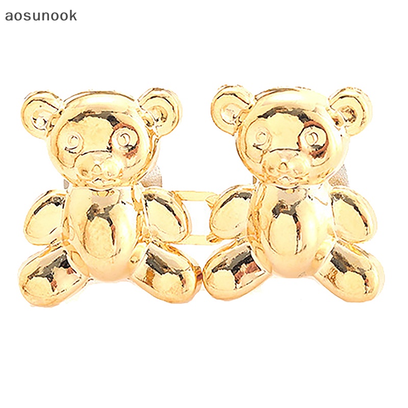 Aosunook 1 Cặp Khóa Cài Thắt Lưng Quần jean Hình Gấu Có Thể Điều Chỉnh