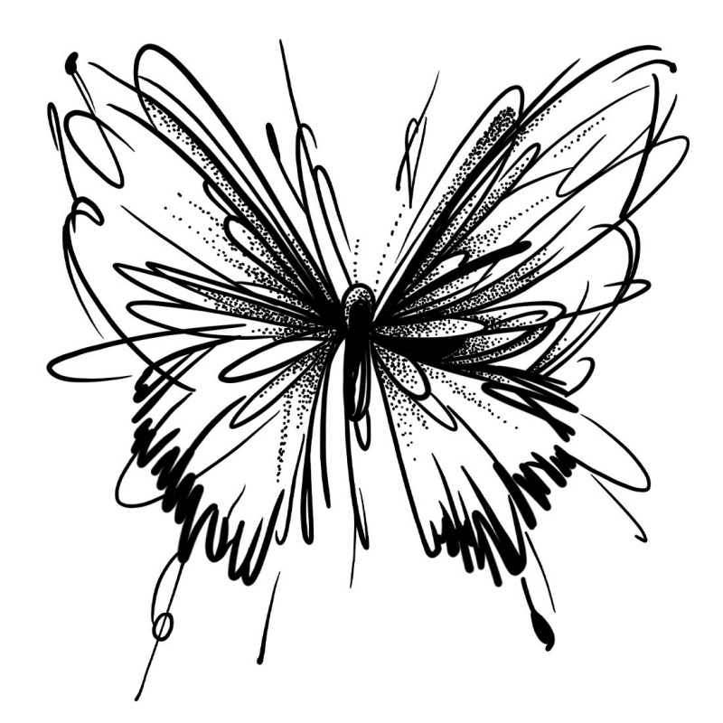 Hình Xăm Dán Tạm Thời Hình Bướm 15 Ngày Không Thấm Nước