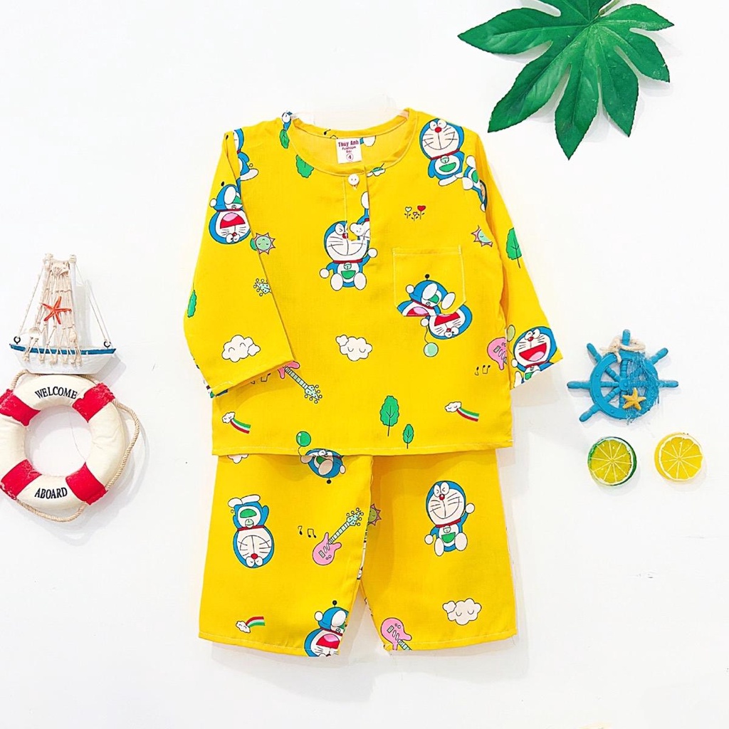 TOLEXINH  bộ tay dài quần dài bé trai - vải tole loại 1