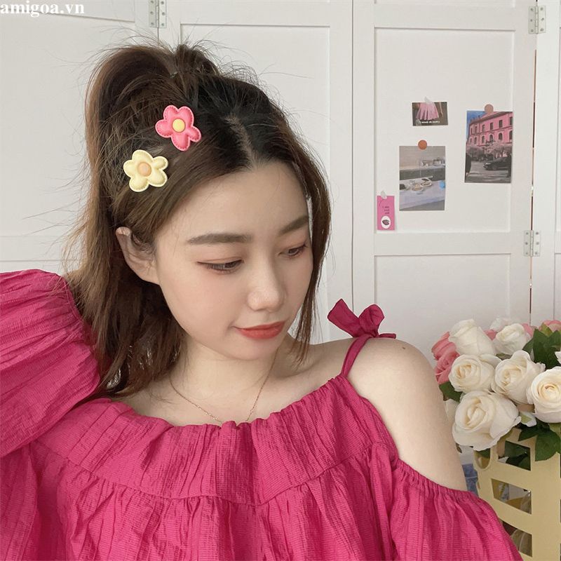 ✨✨Kẹp Tóc Ba Chiều Đính Hoa Dễ Thương Cho Bé Gái
