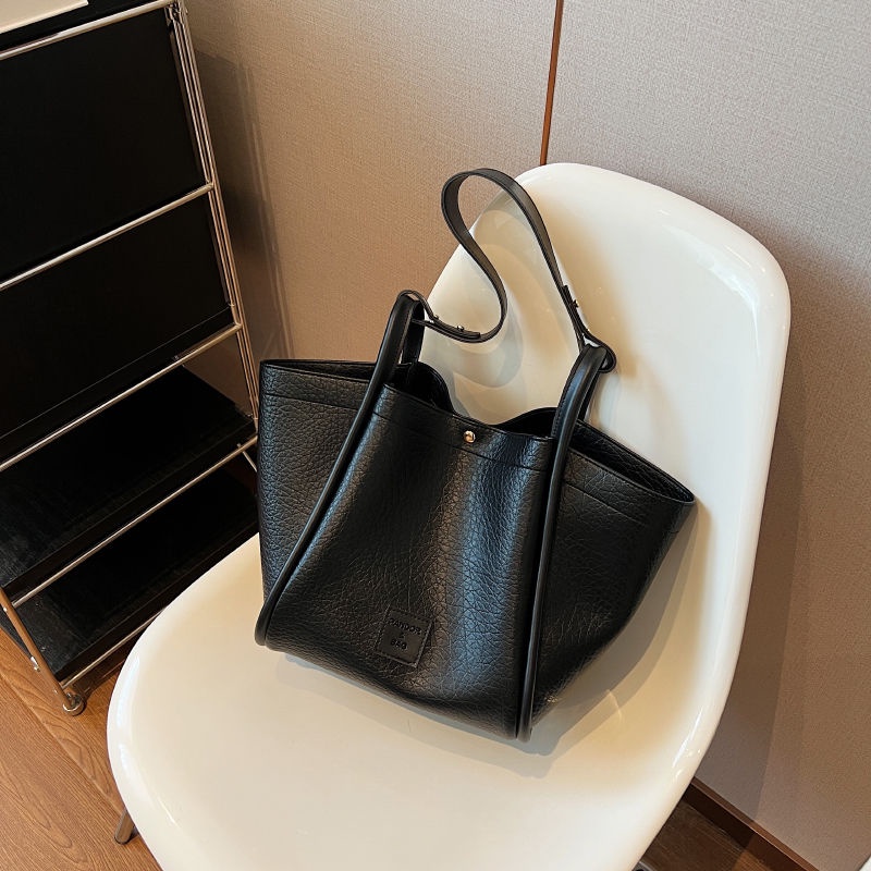 Niche Túi Xách Da pu Cỡ Lớn Phong Cách retro 2023 Cho Nữ