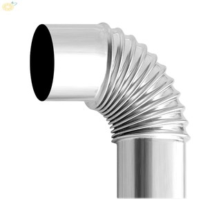【VARSTR】Elbow Pipe Chimney Elbow Fitting Liner Multi Flue Outdoor Camping Pipe