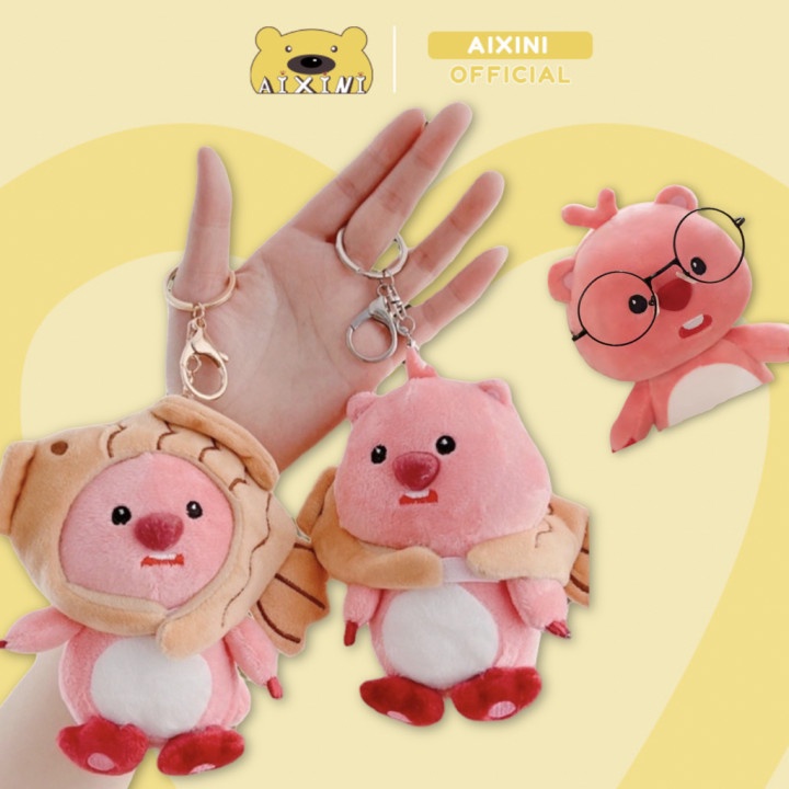 Móc Khóa Hình Thú Nhồi Bông 15cm Dễ Thương