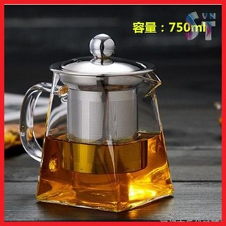 High Borosilicate Glass Stainless Steel Leaking Teapot Bubble Teapot Kettle 750ml - Perfect for Brewing Tea at Home